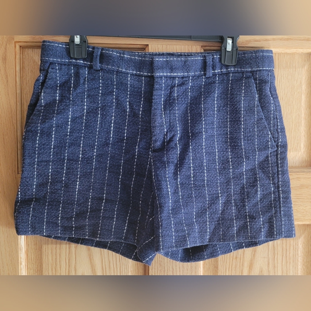 Banana Republic Navy Blue Pinstripe Womens Shorts